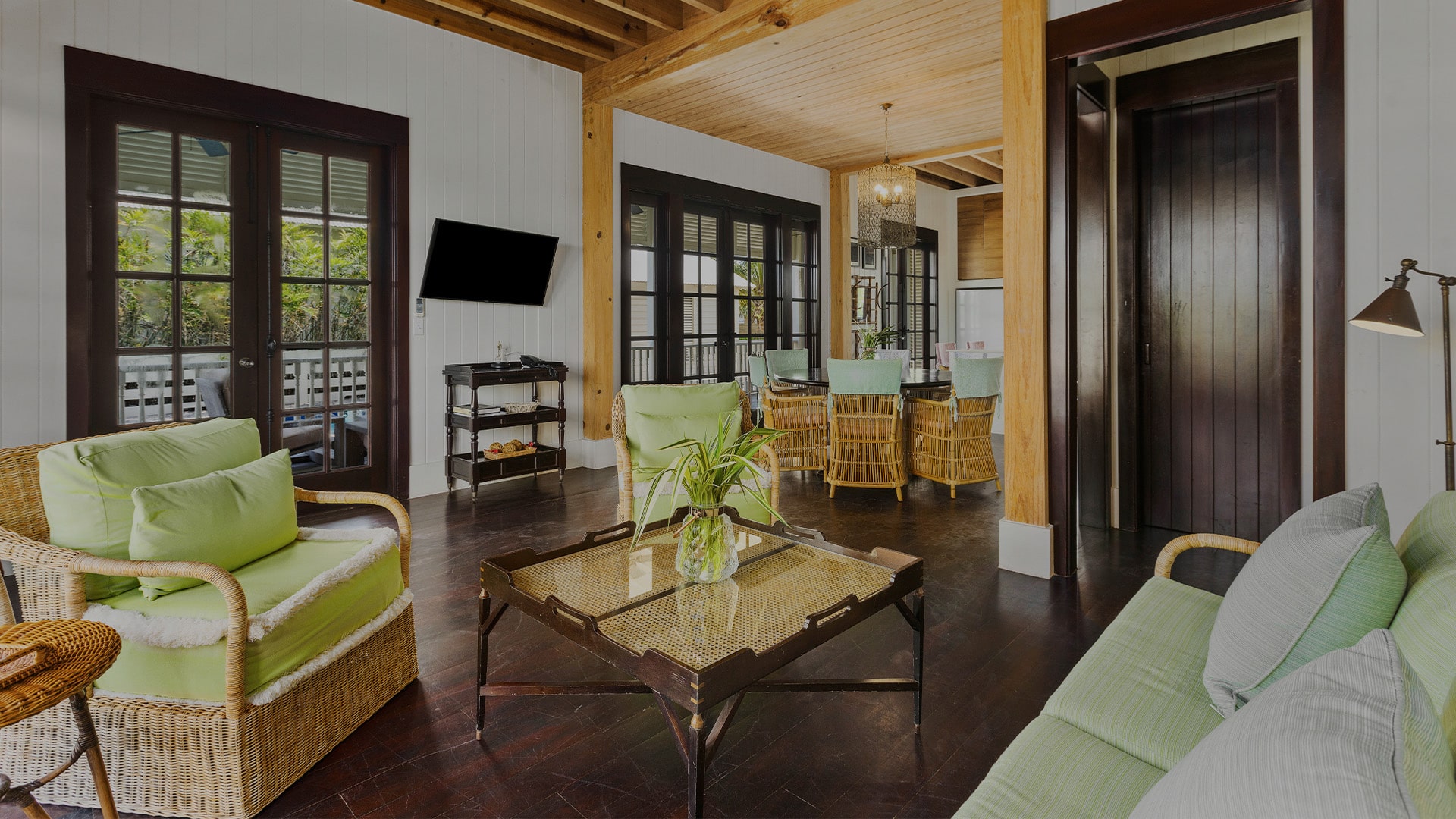Sitting area in the 3 bedroom villa at Mahogany Bay Resort & Beach Club