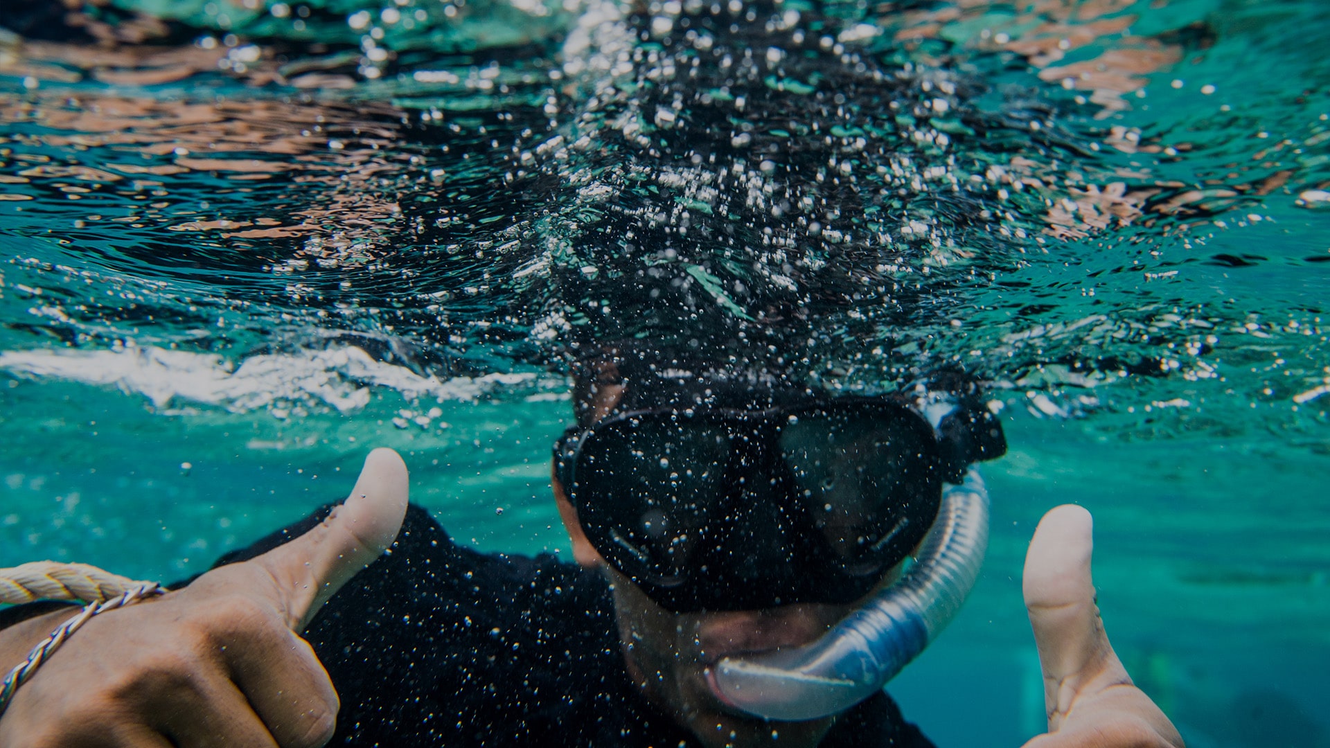 Underwater snorkeler