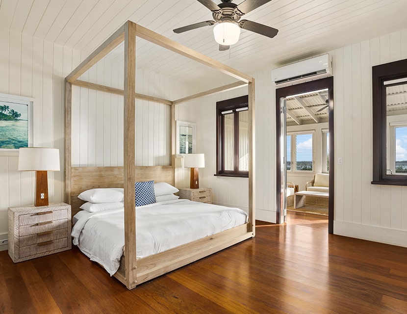 Bedroom in the two bedroom townhome at Mahogany Bay Resort & Beach Club